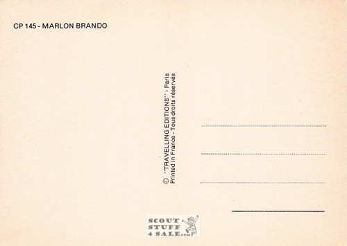 Marlon Brando Black/White French Movie Postcard, Editions Nugeron #CP145