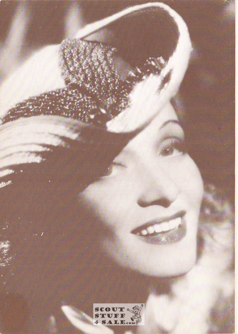 Marlene Dietrich Black/White French Movie Postcard, Editions Nugeron #CP148