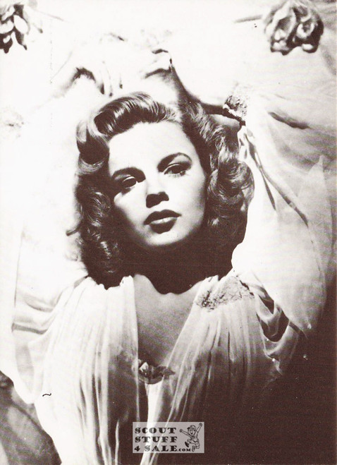 Judy Garland Black/White French Movie Postcard, Editions Nugeron #CP167