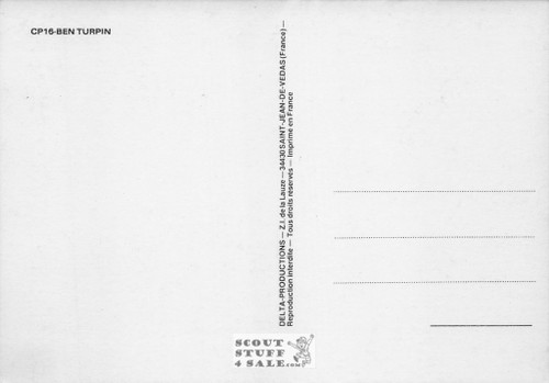 Ben Turpin Black/White French Movie Postcard, Delta Productions #CPS16