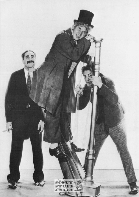 Marx Brothers Black/White French Movie Postcard, Sofraneme #CPS117