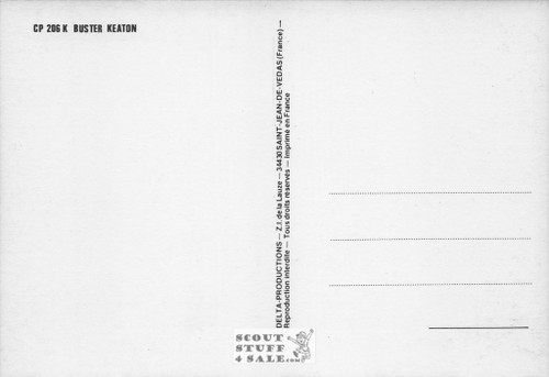 Buster Keaton Black/White French Movie Postcard, Delta Productions #CPS206