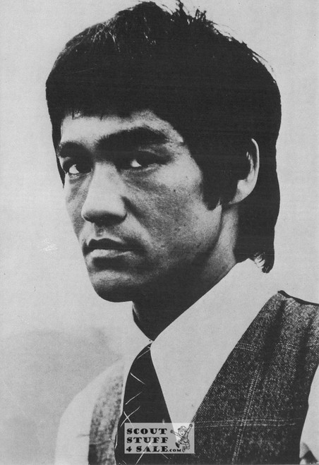 Bruce Lee Black/White French Movie Postcard, Sofraneme #CPS213