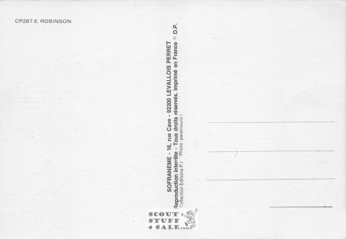 Edward Robinson Black/White French Movie Postcard, Sofraneme #CPS287