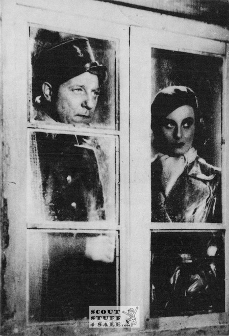 Jean Gabin & Michele Morgan Black/White French Movie Postcard, Delta #CPS305