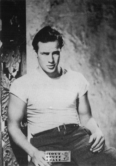 Marlon Brando Black/White French Movie Postcard, Sofraneme #CPS310