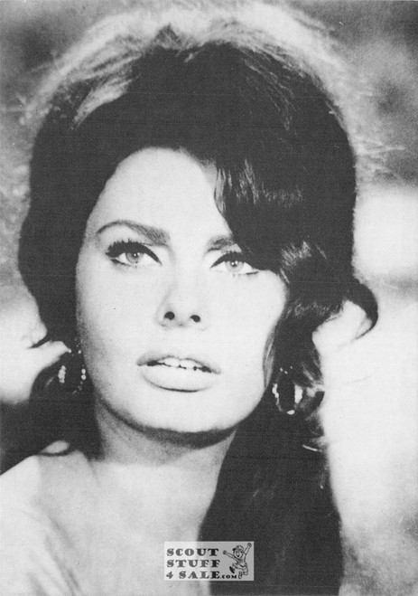 Sophia Loren Black/White French Movie Postcard, Sofraneme #CPS328