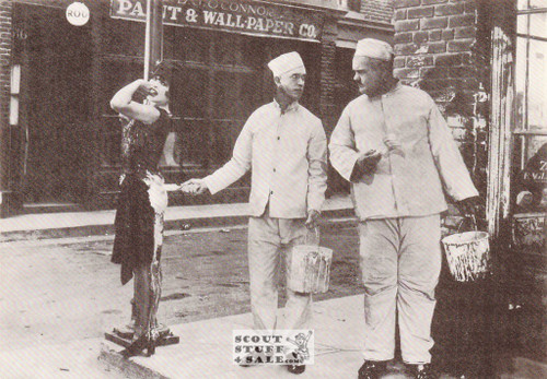 Laurel and Hardy Black/White French Movie Postcard, Sofraneme #CPS344