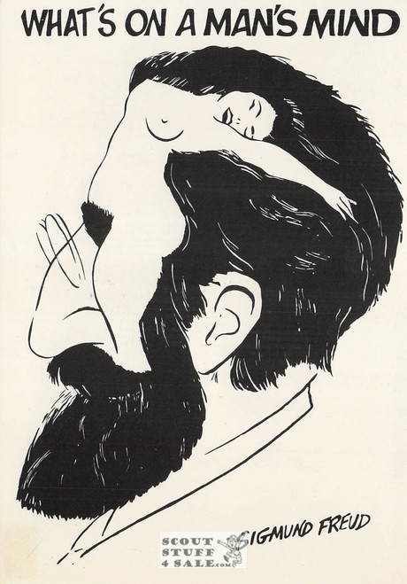 Sigmund Freud Black/White French Postcard, Sofraneme #CPS360