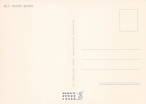 David Bowie TONIGHT Album French Postcard, Editions Nugeron #DI3