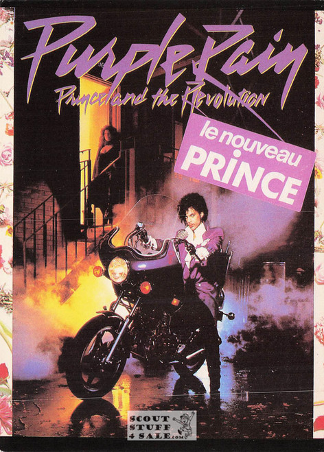 Prince PURPLE RAIN Album French Postcard, Editions Nugeron #DI5