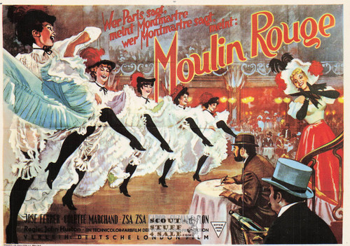 Moulin Rouge French Movie Poster Postcard, Editions Nugeron #E1