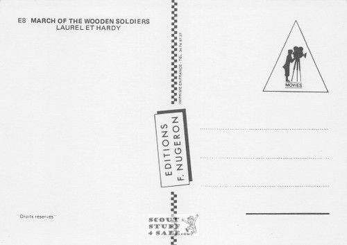 March of Wooden Soldiers French Movie Poster Postcard, Editions Nugeron #E8