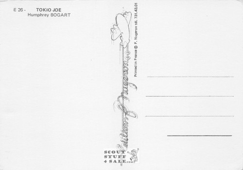 Tokyo Joe French Movie Poster Postcard, Humphrey Bogart, Editions Nugeron #E26