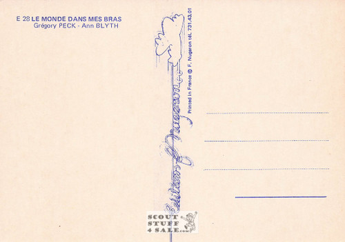 World in His Arms French Movie Poster Postcard, Gregory Peck, Ed. Nugeron #E28