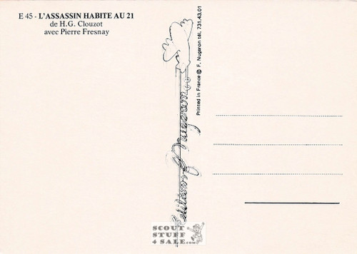 The Murderer Lives at Number 21 French Movie Poster Postcard, Ed. Nugeron #E45