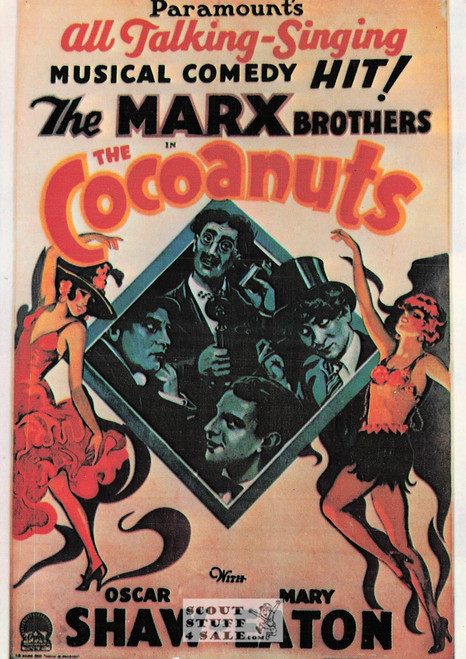 Cocoanuts French Movie Poster Postcard, Marx Brothers, Editions Nugeron #E68