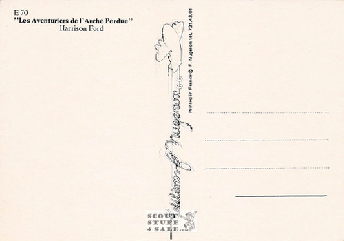 Raiders of the Lost Ark French Movie Poster Postcard, Editions Nugeron #E70