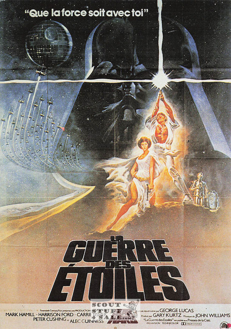 Star Wars French Movie Poster Postcard, Editions Nugeron #E95