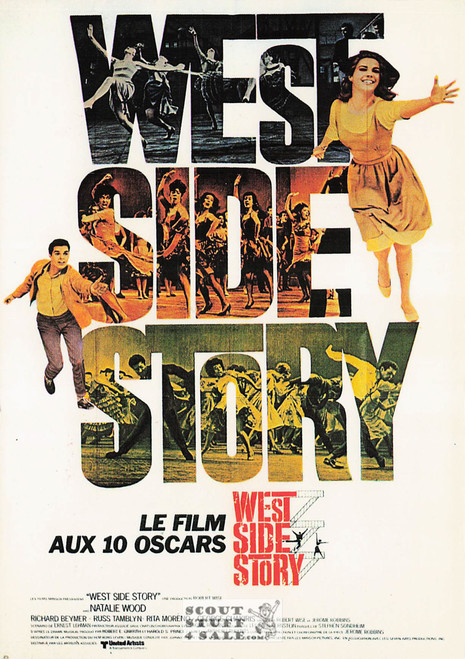 West Side Story French Movie Poster Postcard, Natalie Wood, Editions Nugeron #E98