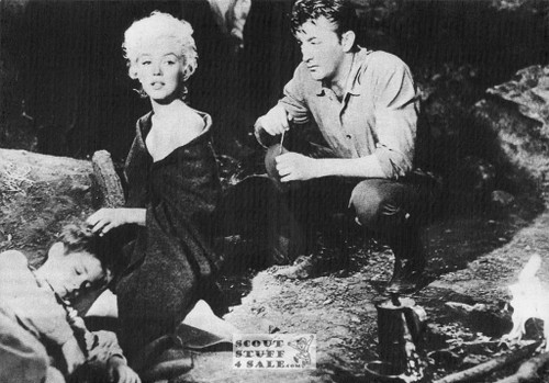 Marilyn Monroe-Robert Mitchum River of No Return French Movie Postcard, #E105