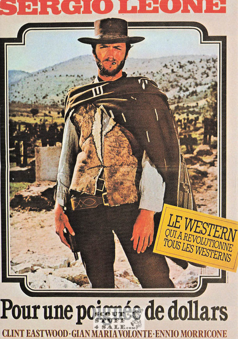 Fist Full of Dollars French Movie Poster Postcard, Clint Eastwood, Ed. Nugeron #E113