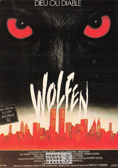 Wolfen French Movie Poster Postcard, Albert Finney, Editions Nugeron #E136