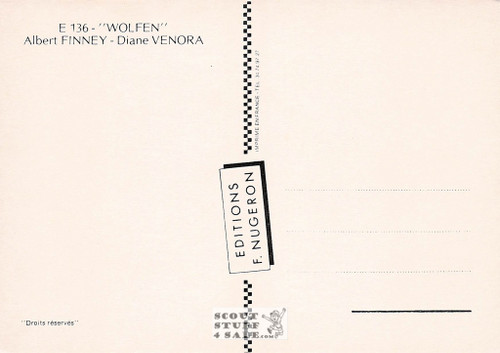 Wolfen French Movie Poster Postcard, Albert Finney, Editions Nugeron #E136