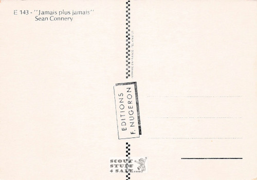 Never Say Never Again French Movie Poster Postcard, Sean Connery,  Nugeron #E143