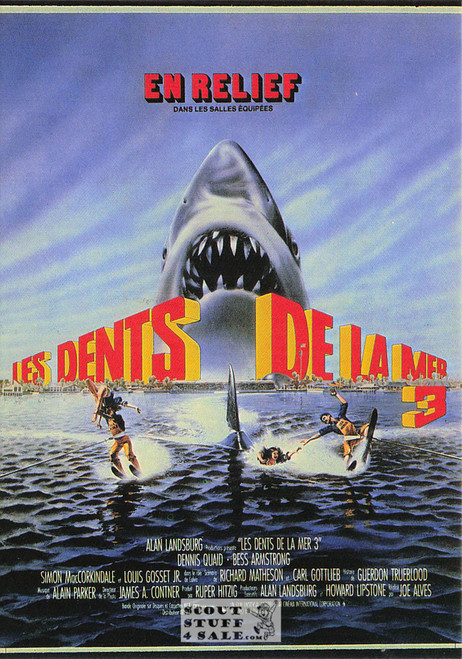 Jaws 3 French Movie Poster Postcard, Editions Nugeron #E146