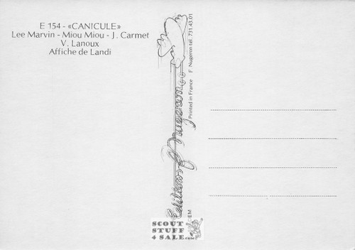 Heat Wave French Movie Poster Postcard, Lee Marvin, Editions Nugeron #E154