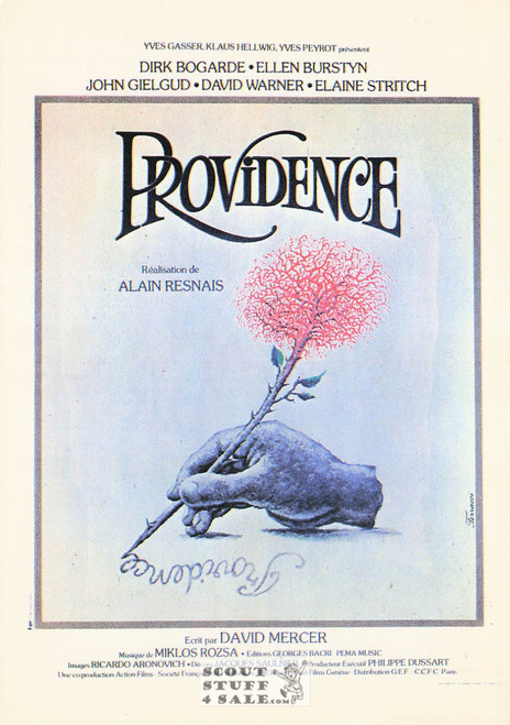 Providence French Movie Poster Postcard, Editions Nugeron #E166