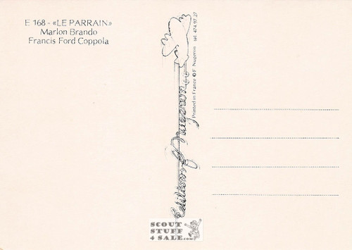 The Godfather French Movie Poster Postcard, Marlon Brando, Editions Nugeron #E168