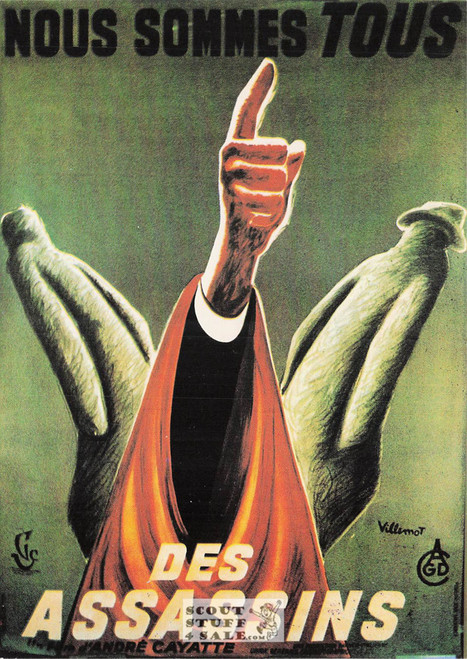 We are all Murderers French Movie Poster Postcard, Editions Nugeron #E189