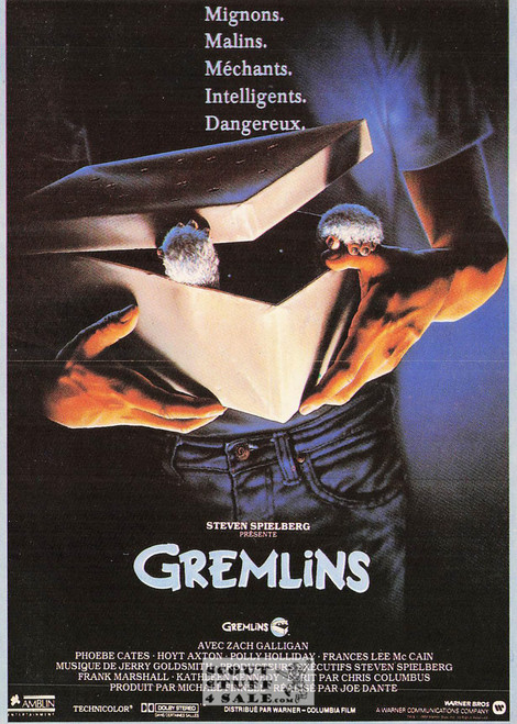 Gremlins French Movie Poster Postcard, Editions Nugeron #E193