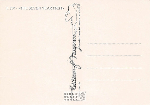 The Seven Year Itch French Movie Poster Postcard, Marilyn Monroe, Nugeron #E201