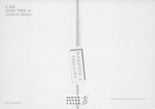 Star Trek III French Movie Poster Postcard, Editions Nugeron #E228