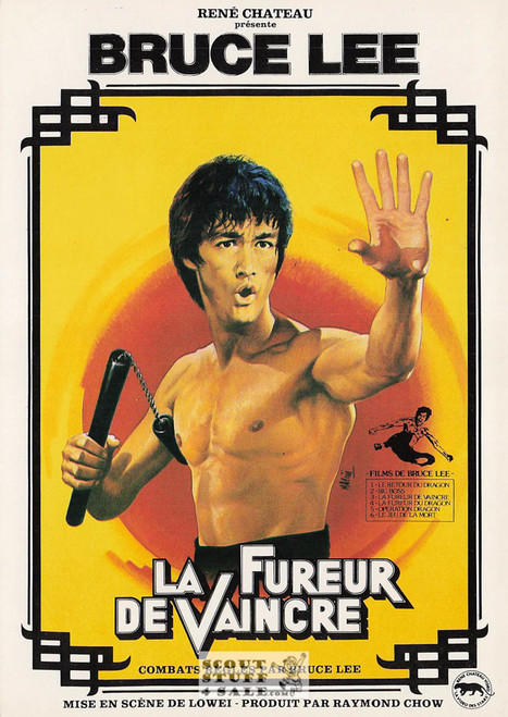 Fist of Fury French Movie Poster Postcard, Bruce Lee, Editions Nugeron #E256