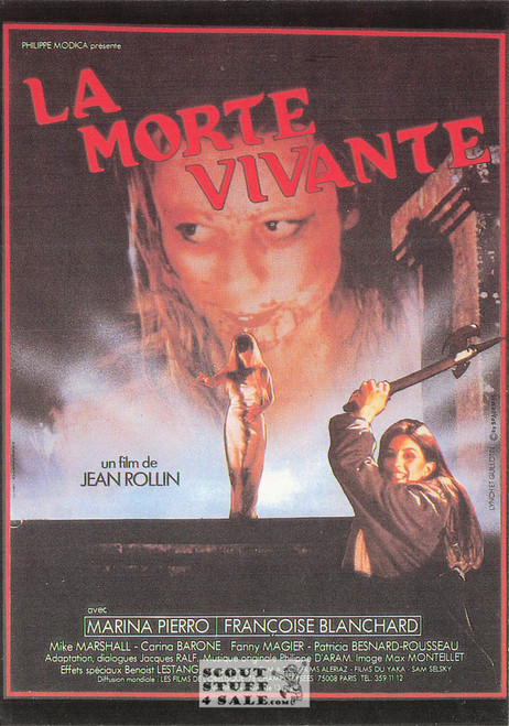 The Living Dead Girl French Movie Poster Postcard, Editions Nugeron #E274