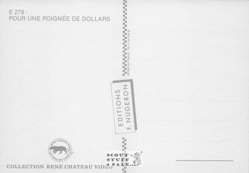 Fist Full of Dollars French Movie Poster Postcard, Editions Nugeron #E279