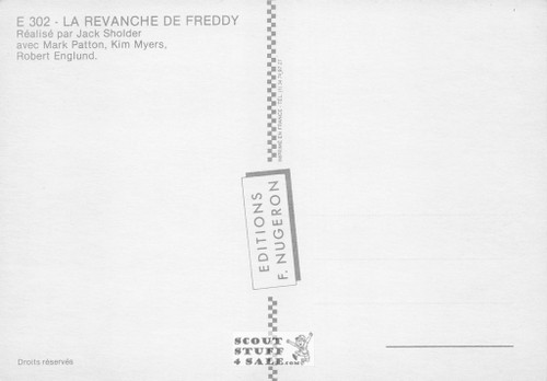 Nightmare on Elm Street 2 French Movie Poster Postcard, Ed. Nugeron #E302