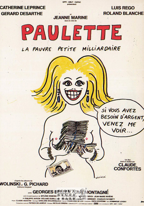 Paulette The Poor Little Billionaire French Movie Poster Postcard, Nugeron #E314