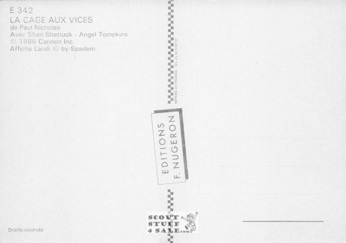 The Naked Cage French Movie Poster Postcard, Editions Nugeron #E342