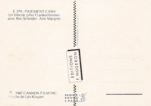 52 Pickup French Movie Poster Postcard, Roy Scheider,  Editions Nugeron #E379