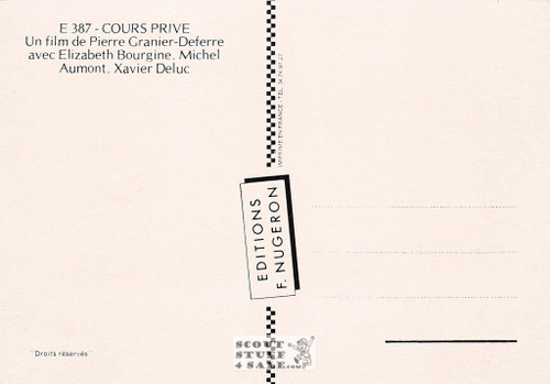 Private Tuition French Movie Poster Postcard, Editions Nugeron #E387