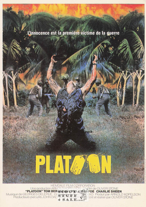 Platoon French Movie Poster Postcard, Editions Nugeron #E398
