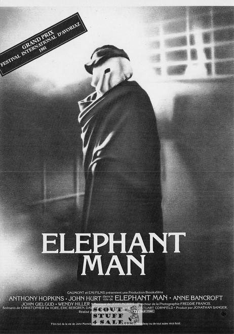 Elephant Man, French Movie Poster Postcard, Anthony Hopkins, Nugeron #E411