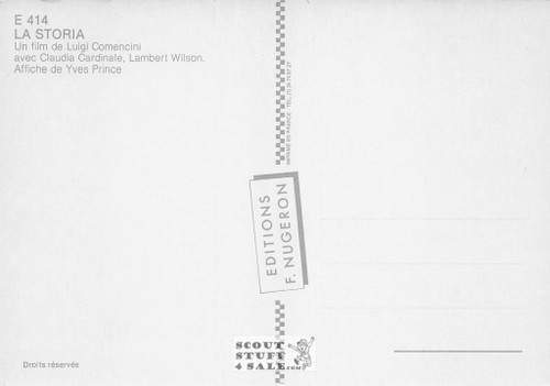 History French Movie Poster Postcard, Claudia Cardinale, Ed. Nugeron #E414