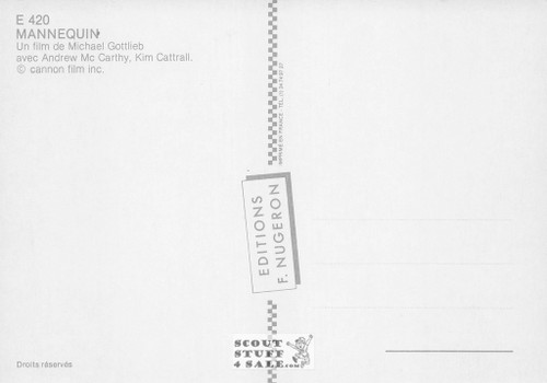 Mannequin French Movie Poster Postcard, Editions Nugeron #E420