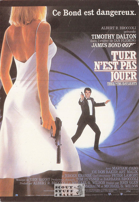 The Living Daylights French Movie Poster Postcard, Editions Nugeron #E432